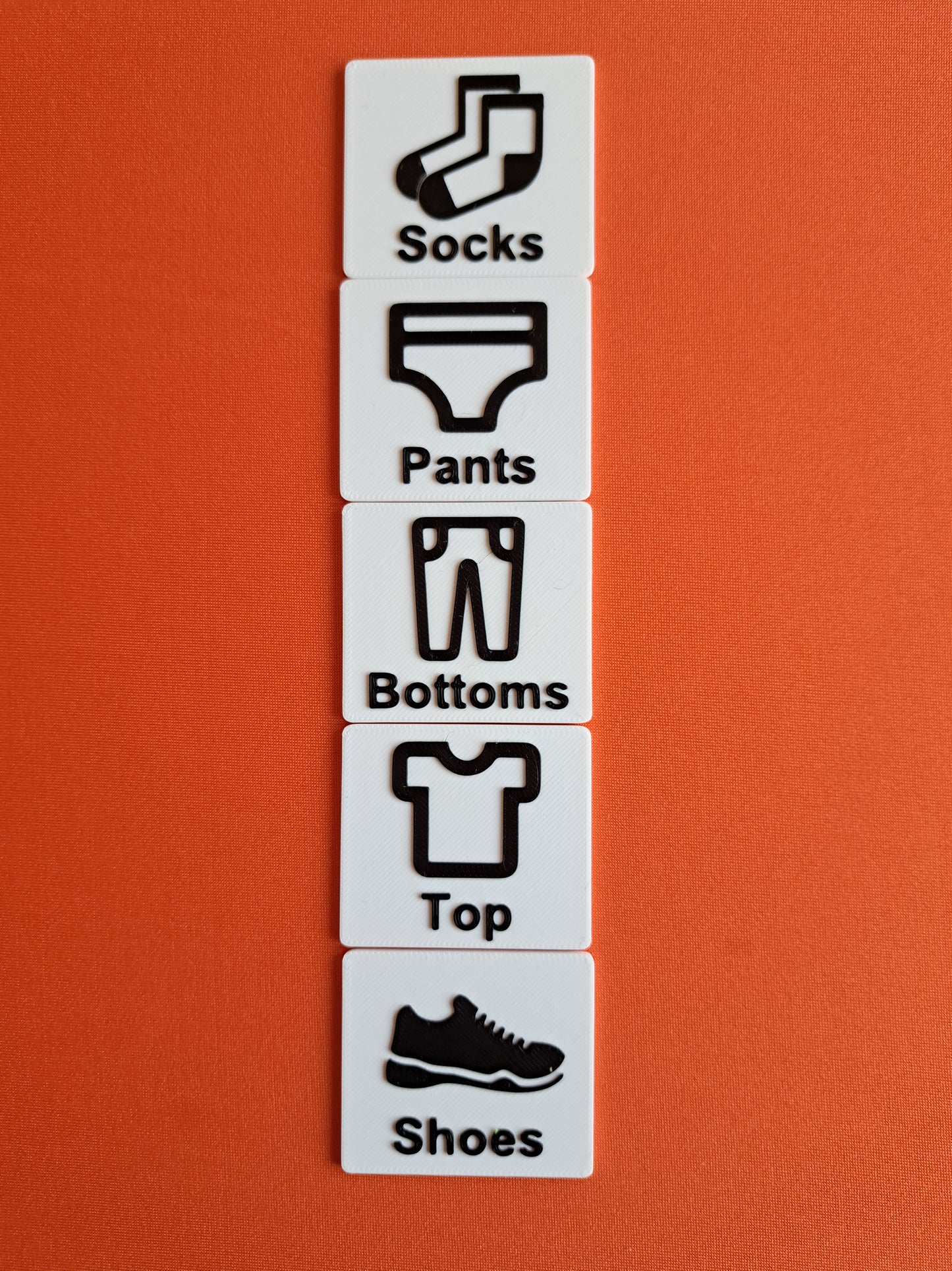 Getting dressed visual communication cards to support daily routine