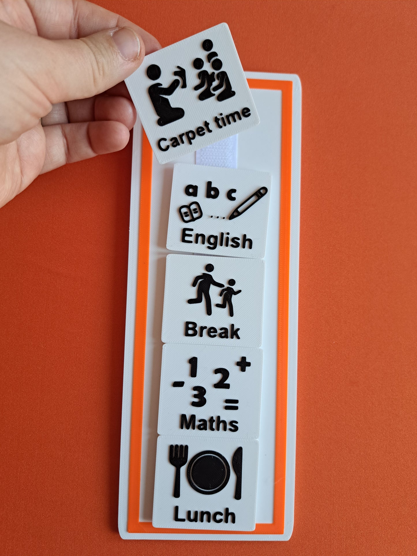 School routine visual tags for autism