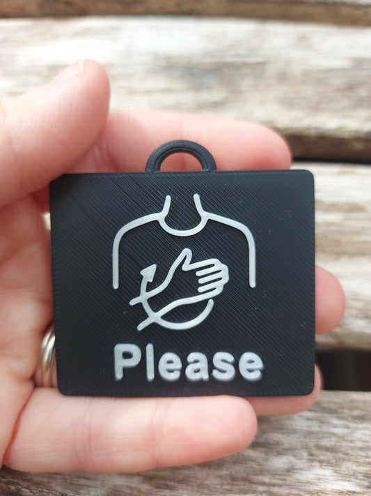 Clearance – Pearl White 'Please' Tag (Discontinued Colour)