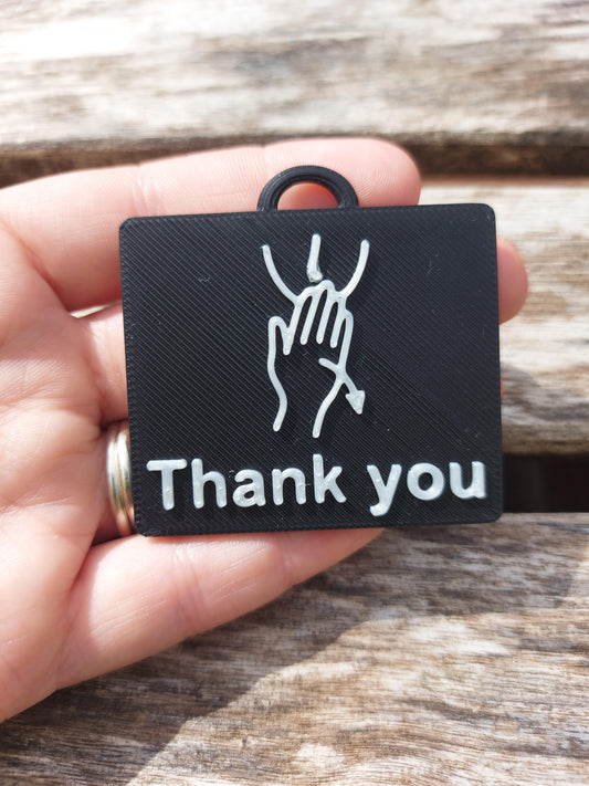 Clearance – Pearl White 'Thank you' Tag (Discontinued Colour)