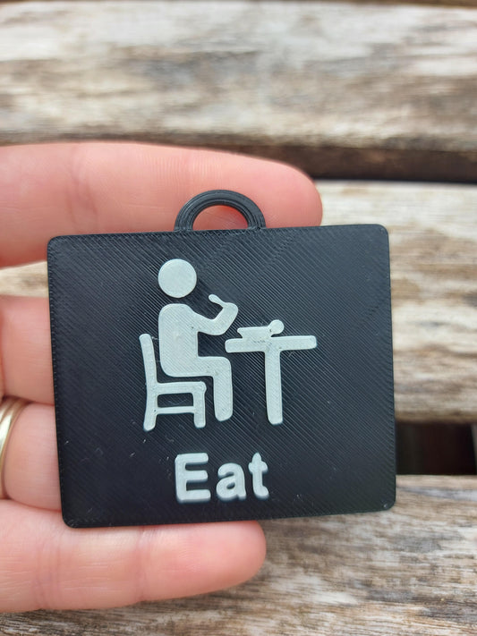 Clearance – Pearl White 'Eat' Tag (Discontinued Colour)