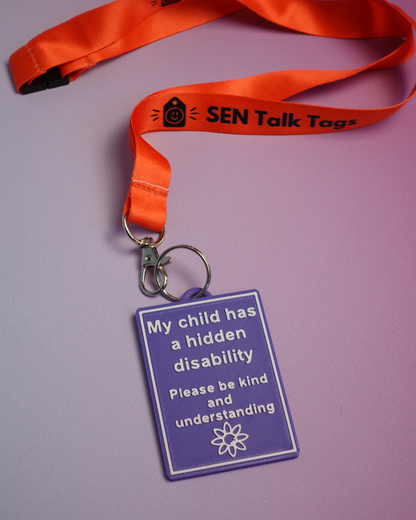 My Child Has A Hidden Disability - Awareness Talk Tag