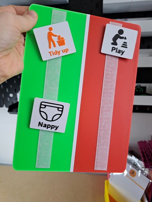 Two Colour Visual Routine Board