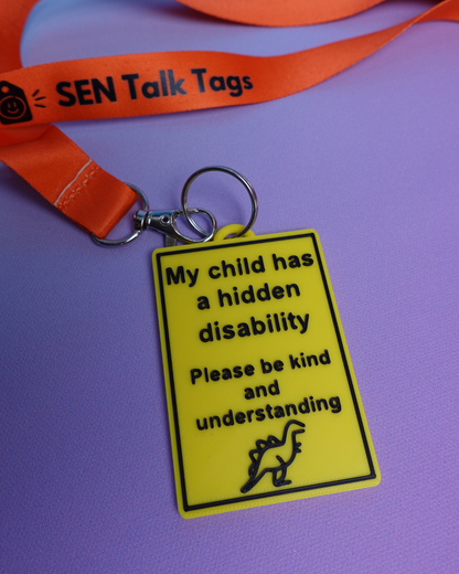 My Child Has A Hidden Disability - Awareness Talk Tag
