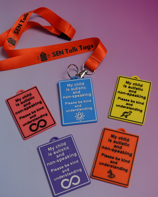 My child is autistic and non-speaking - Awareness Talk Tag