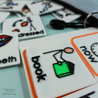 Bedtime Routine Now & Next Visual Bundle - Board + 10 Tiles + Wallet (Featuring Licensed Widgit® Symbols)