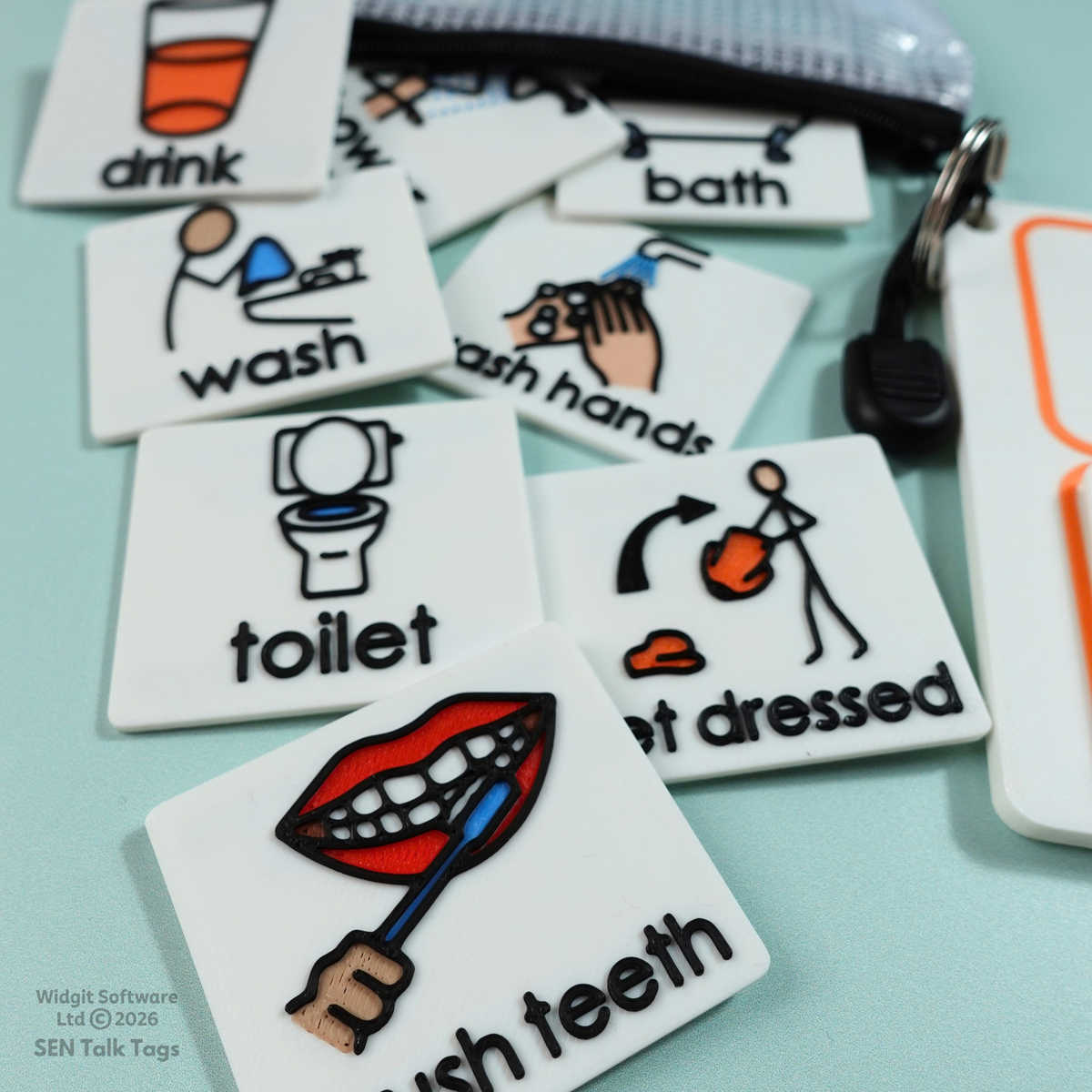 Bedtime Routine Now & Next Visual Bundle - Board + 10 Tiles + Wallet (Featuring Licensed Widgit® Symbols)