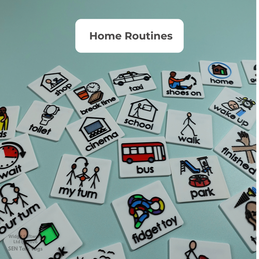 Build Your Own Home Routines – Talk Tags Tiles (Featuring Licensed Widgit® Symbols)