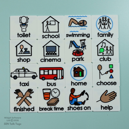 Build Your Own Home Routines – Talk Tags Tiles (Featuring Licensed Widgit® Symbols)