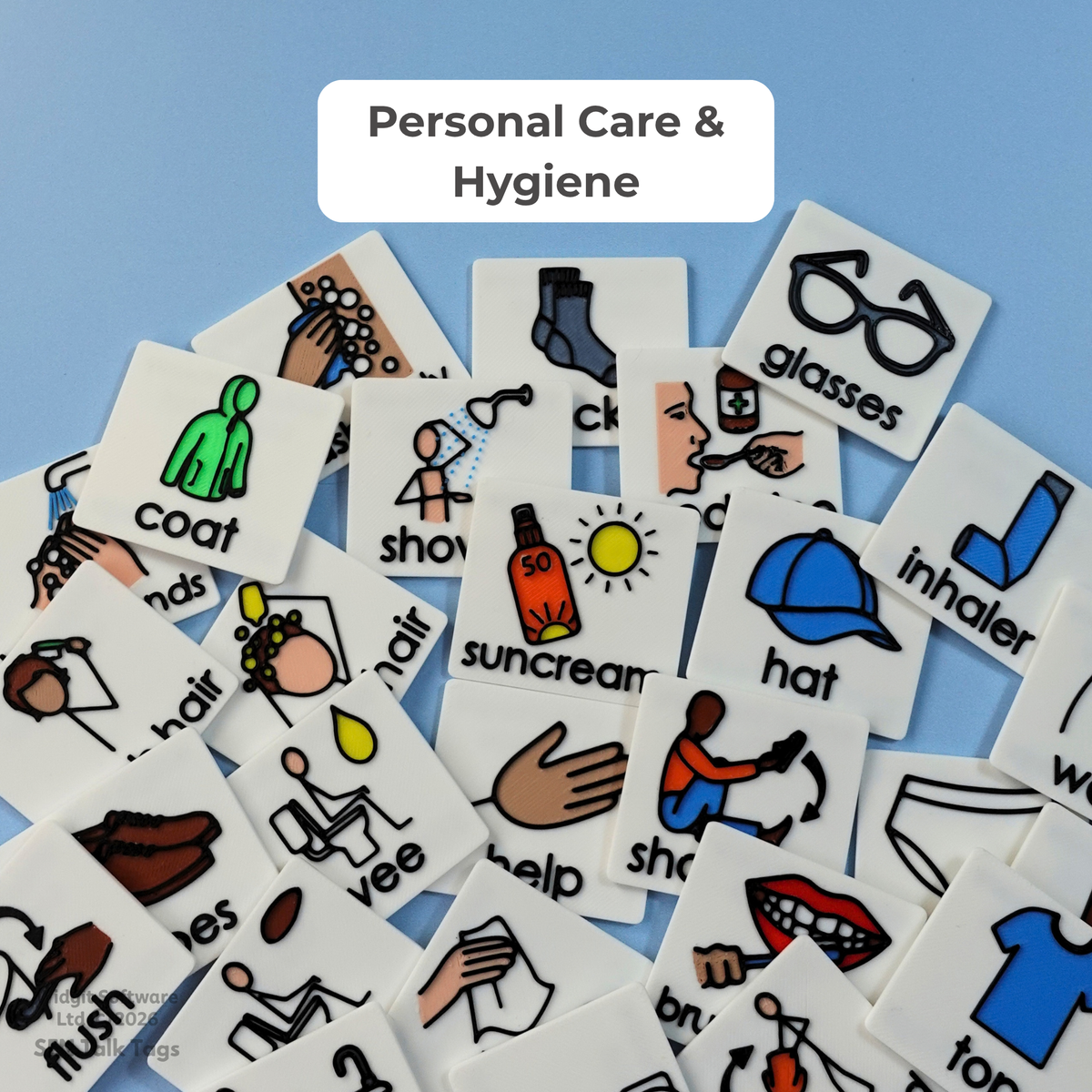 Build Your Own Personal Care & Hygiene – Talk Tags Tiles (Featuring Licensed Widgit® Symbols)