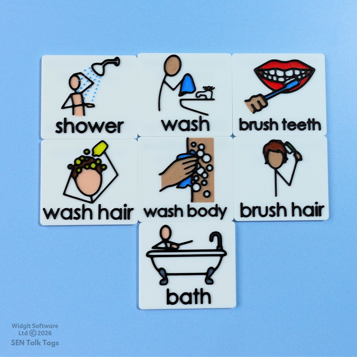 Build Your Own Personal Care & Hygiene – Talk Tags Tiles (Featuring Licensed Widgit® Symbols)