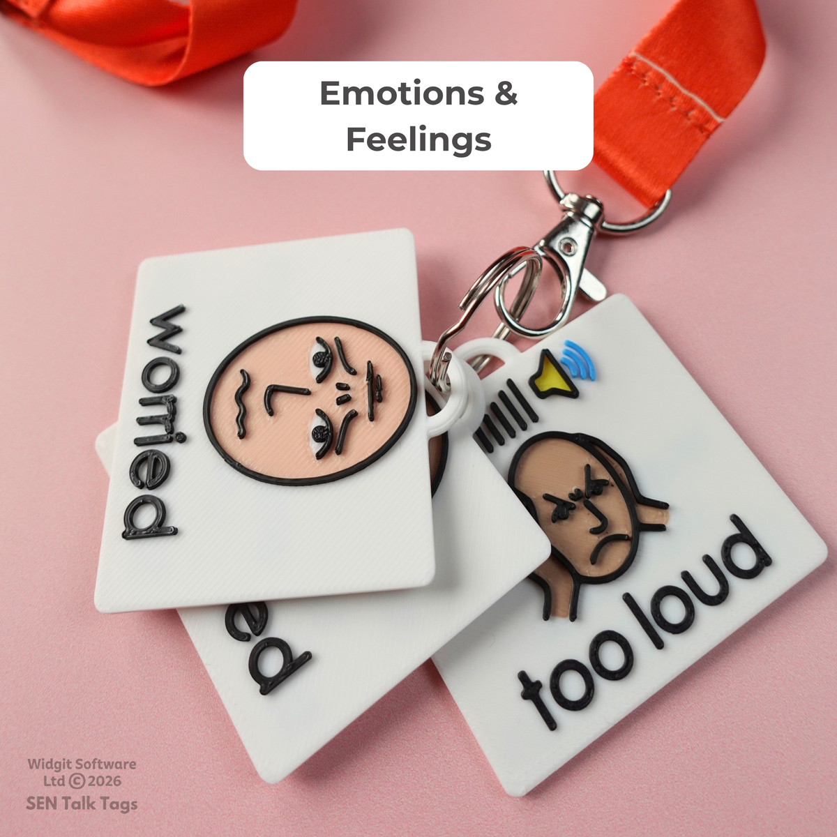 Build Your Own: Emotions & Behaviours – Talk Tags Lanyard (Featuring Licensed Widgit® Symbols)