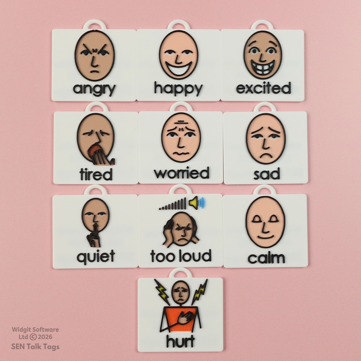 Build Your Own: Emotions & Behaviours – Talk Tags Lanyard (Featuring Licensed Widgit® Symbols)