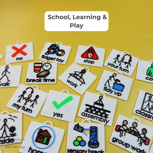 Build Your Own: School, Learning & Play – Talk Tags Lanyard (Featuring Licensed Widgit® Symbols)