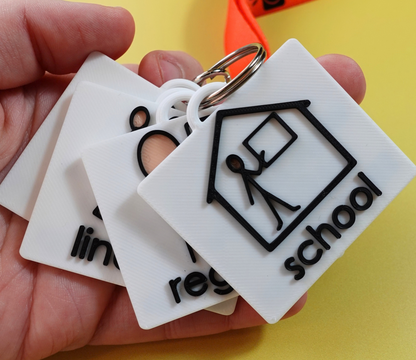 Build Your Own: School, Learning & Play – Talk Tags Lanyard (Featuring Licensed Widgit® Symbols)