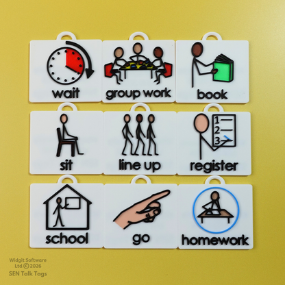 Build Your Own: School, Learning & Play – Talk Tags Lanyard (Featuring Licensed Widgit® Symbols)