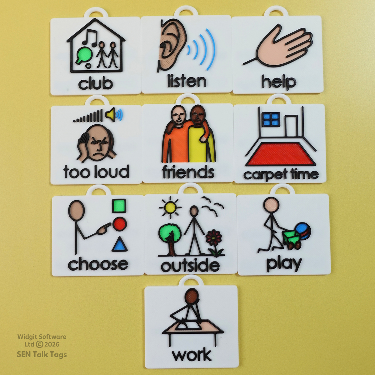 Build Your Own: School, Learning & Play – Talk Tags Lanyard (Featuring Licensed Widgit® Symbols)