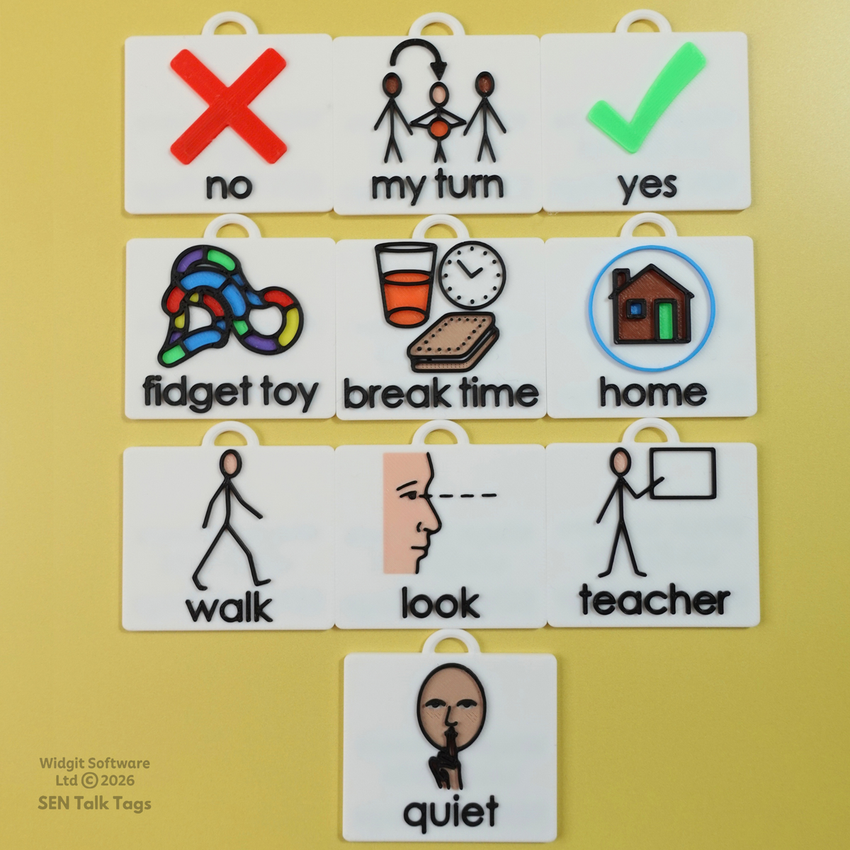 Build Your Own: School, Learning & Play – Talk Tags Lanyard (Featuring Licensed Widgit® Symbols)