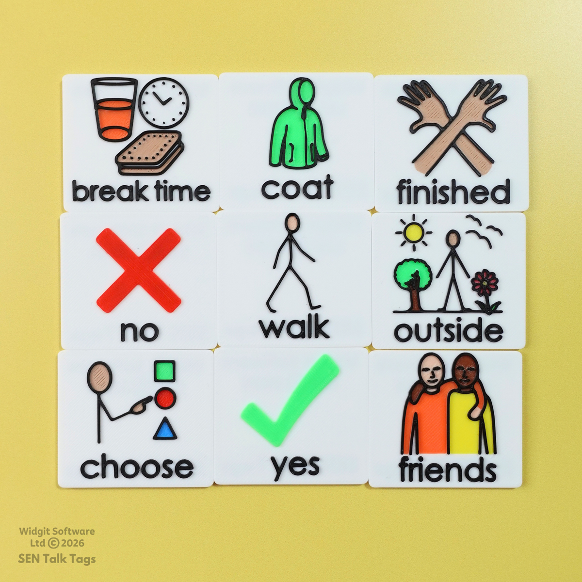 Build Your Own: School, Learning & Play – Talk Tags Tiles (Featuring Licensed Widgit® Symbols)