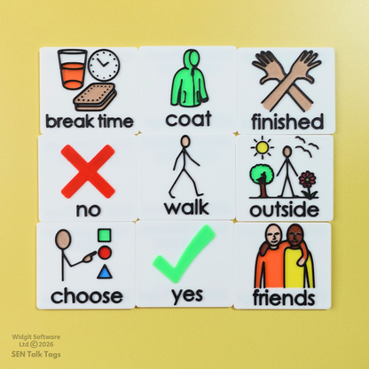 Build Your Own: School, Learning & Play – Talk Tags Tiles (Featuring Licensed Widgit® Symbols)