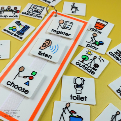 Classroom Daily Schedule Visual Toolkit – Board + 25 Tiles + Wallet (Featuring Licensed Widgit® Symbols)
