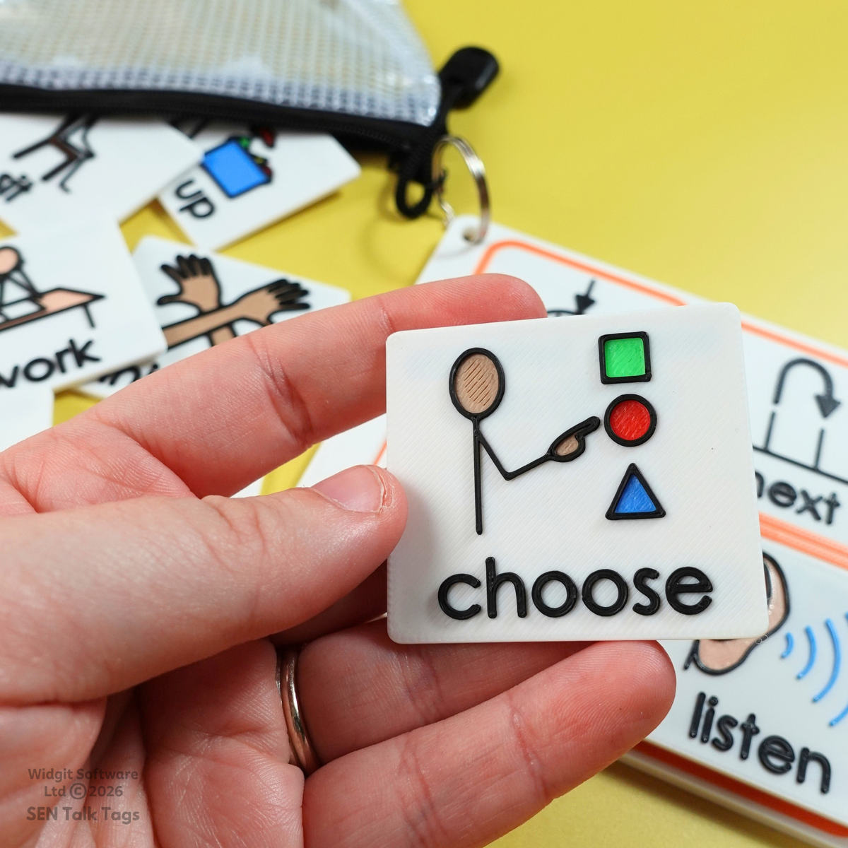 Classroom Now & Next Visual Set – Board + 10 Tiles + Mini Wallet (Featuring Licensed Widgit® Symbols)