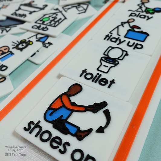Complete At Home Daily Schedule Toolkit – Board + 30 Tiles + Wallet (Featuring Licensed Widgit® Symbols)