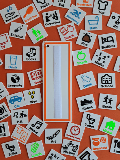 Custom set of visual communication cards to support daily routine 