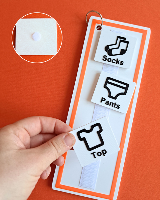 Getting dressed visual communication cards to support daily routine 