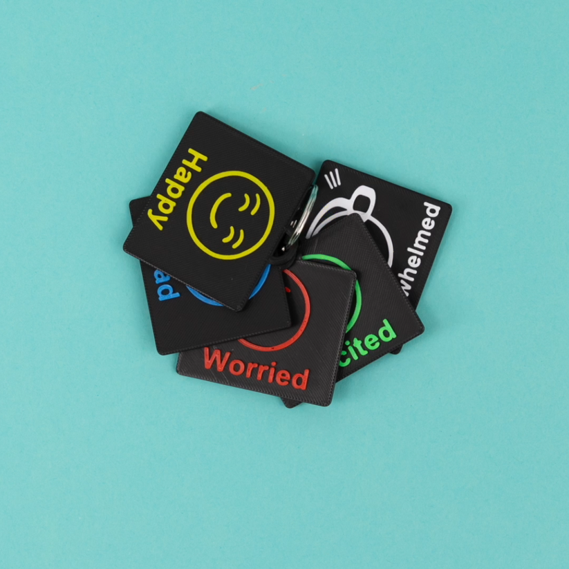Visual Emotion Communication Tag Set (5 Tags) – SEN Talk Tags Ltd