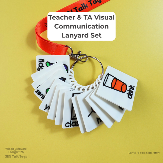 Teacher & TA Visual Communication Lanyard Set (Featuring Licensed Widgit® Symbols)
