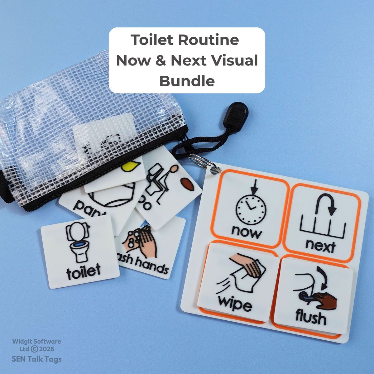 Toilet Routine Now & Next Visual Bundle (Featuring Licensed Widgit® Symbols)