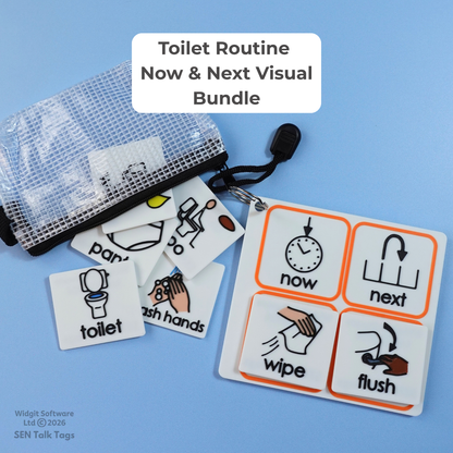 Toilet Routine Now & Next Visual Bundle (Featuring Licensed Widgit® Symbols)
