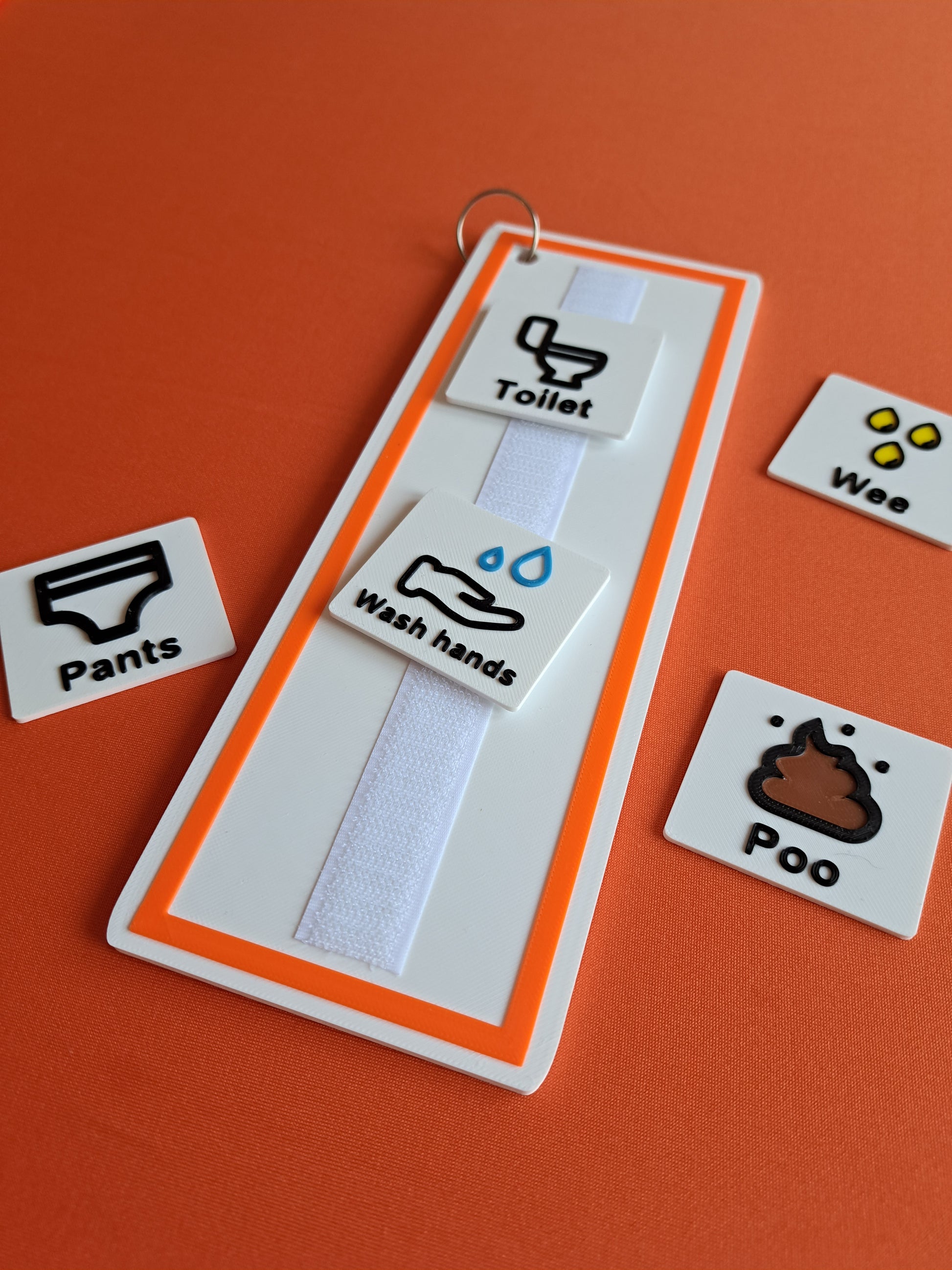 Autism communication tags for visual schedule board
