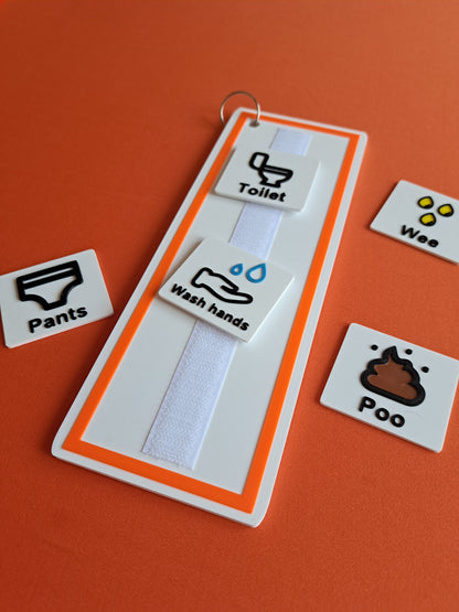 Autism communication tools for visual schedule board