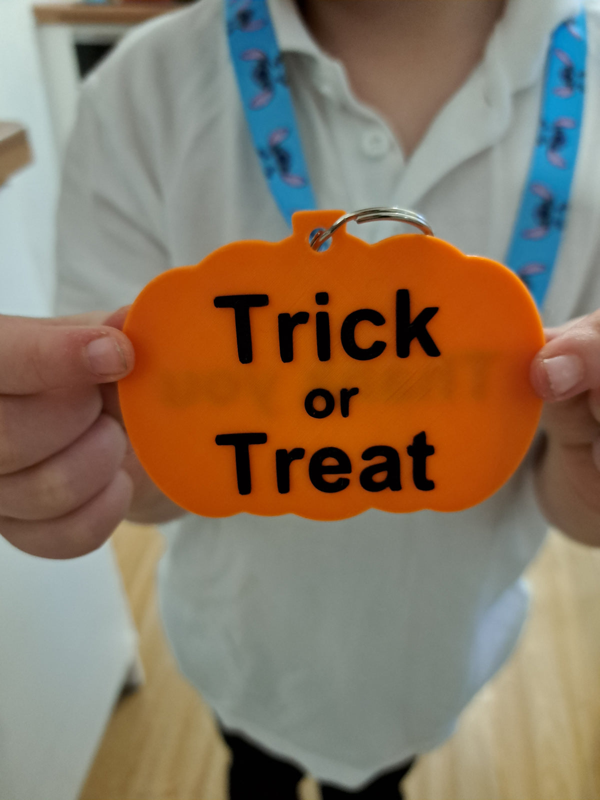 Limited Edition Halloween Communication Tag – “Trick or Treat” (Pumpkin Design)